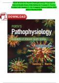 TEST BANK For Porth's Pathophysiology Concepts of Altered Health States 11th Edition by Tommie L. Norris, Verified All Chapters 1 - 52, Complete Newest Edition 2024 ISBN 9781496377555 Free Instant Download 