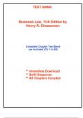 Test Bank for Business Law, 11th Edition by Cheeseman (All Chapters included)