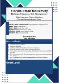 State Insurance Claims Adjusters Certification 2024-2025  Florida 3-20 Public Adjuster Exam Review Questions and Answers | 100% Pass Guaranteed | Graded A+ |