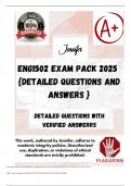 ENG1502 EXAM PACK 2025  {DETAILED QUESTIONS AND ANSWERS }