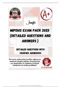 MIP1502 EXAM PACK 2025  {DETAILED QUESTIONS AND ANSWERS }