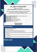 State Insurance Claims Adjusters Certification 2024-2025  New York N.Y Auto Adjuster Series 17-66 Exam Review Questions and Answers | 100% Pass Guaranteed | Graded A+ |