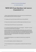 NRNP 6552 Exam Questions And Answers (Guaranteed A+)