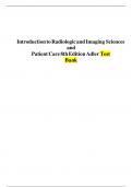 Introduction to Radiologic & Imaging Sciences & Patient Care 8th Edition by Arlene M. Adler Test Bank