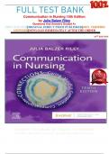                                      FULL TEST BANK Communication in Nursing 10th Edition by Julia Balzer Riley Questions And Answers Graded A+    