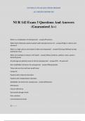 NUR 142 Exam 3 Questions And Answers (Guaranteed A+)