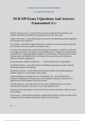 NUR 529 Exam 2 Questions And Answers (Guaranteed A+)