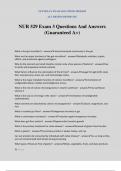 NUR 529 Exam 3 Questions And Answers (Guaranteed A+)