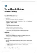 Ultieme Samenvatting Les 1 De Cel - Vergelijkende Biologie KU Leuven E05C2A