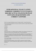 Walden NURS 6630 Psychopharmacology Study Guide