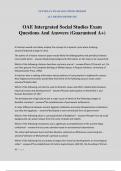 OAE Intergrated Social Studies Exam Questions And Answers (Guaranteed A+)