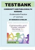 TEST BANK FOR COMMUNITY AND PUBLIC HEALTH NURSING Evidence for Practice 3rd EDITION BY ROSANNA DEMARCO 2024