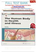                          FULL TEST BANK The Human Body in Health and Illness 6th Edition by Barbara Herlihy PhD Questions And Answers Graded A+  