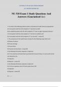 NU 518 Exam 1 Study Questions And Answers (Guaranteed A+)