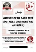 MNG2602 EXAM PACK 2025  {DETAILED QUESTIONS AND ANSWERS }