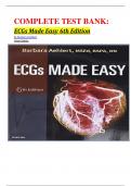 COMPLETE TEST BANK: ECGs Made Easy 6th Edition by Barbara J Aehlert Latest Update. 