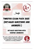 TMN3705 EXAM PACK 2025  {DETAILED QUESTIONS AND ANSWERS }