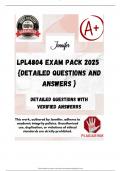 LPL4804 EXAM PACK 2025  {DETAILED QUESTIONS AND ANSWERS }