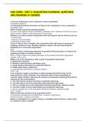 CON 1200V - UNIT 4: ACQUISITION PLANNING  QUESTIONS AND ANSWERS A+ GRADED 