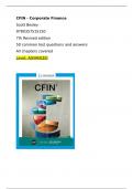 CFIN Corporate Finance 7th Revised edition Scott Besley - 50 advanced open questions and answers