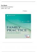 Test Bank - Family Practice Guidelines 6th Edition ( Jill C. Cash, 2023) All Chapters 1-23 | Latest Edition 