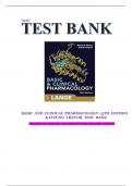 Basic and Clinical Pharmacology, 15th Edition TEST BANK by Bertram G. Katzung, Verified Chapters 1 - 66