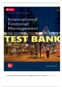 Exam (elaborations) CFA - Chartered Financial Analyst  International Financial Management