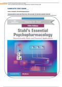 COMPLETE TEST BANK___ STAHL'S ESSENTIAL PSYCHOPHARMACOLOGY:  NEUROSCIENTIFIC BASIS AND PRACTICAL APPLICATIONS 5TH EDITION||NEWEST EDITION