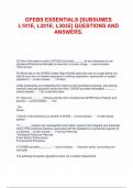 GFEBS ESSENTIALS [SUBSUMES L101E, L201E, L303E] QUESTIONS AND ANSWERS.