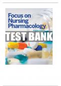 TEST BANK FOR FOCUS ON NURSING PHARMACOLOGY 8TH EDITION KARCH