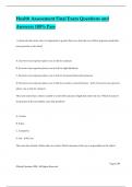 Health Assessment Final Exam Questions and Answers 100% Pass