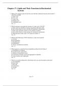 BIO MISC Chapter 17 Lipids and Their Functions in Biochemical Systems (GRADED A)