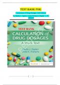 Test  Bank For Calculation of Drug Dosages 12th Edition by Sheila J. Ogden, Linda Fluharty Chapter 1-19 | 2024/25