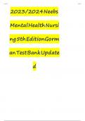 neebs mental health nursing 5th edition gorman test bank 