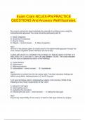 Exam Cram NCLEX-PN PRACTICE QUESTIONS And Answers Well Illustrated.