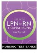 LPN TO RN TRANSITIONS  4th  EDITION BY CLAYWELL  TEST BANK