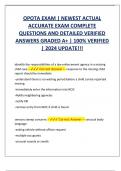 OPOTA EXAM | NEWEST ACTUAL  ACCURATE EXAM COMPLETE  QUESTIONS AND DETAILED VERIFIED  ANSWERS GRADED A+ | 100% VERIFIED  | 2024 UPDATE!!!