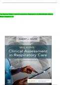 Test Bank for Wilkins’ Clinical Assessment in Respiratory Care,9th Editionby Albert J. Heuer, Chapters 1 - 21 complete with correct answers 