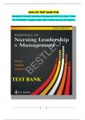 2024/25 TEST BANK For Essentials of Nursing Leadership & Management 8th Ed. by Sally A. Weiss 978-1719646581|| Complete Guide|| 100% Verified Answers|| All Chapters.