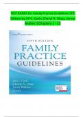 TEST BANKS For Family Practice Guidelines 5th Edition by Jill C. Cash; Cheryl A. Glass; Jenny Mullen||Chapters 1 - 23