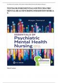 TEST BANK FOR ESSENTIALS OF PSYCHIATRIC MENTAL HEALTH NURSING 8THEDITION MORGAN