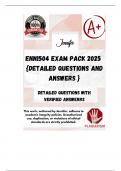 ENN1504 EXAM PACK 2025  {DETAILED QUESTIONS AND ANSWERS }