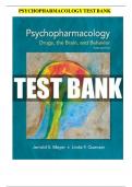 psychopharmacology drugs the brain and behavior 3rdedition by meyer nursing test bank