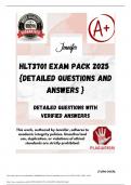 HLT3701 EXAM PACK 2025  {DETAILED QUESTIONS AND ANSWERS }