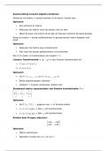 Samenvatting -  Lineaire Algebra 1 NA (LA1NA)