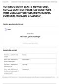 HONDROS BIO 117 EXAM 3 NEWEST 2024 ACTUAL EXAM COMPLETE 450 QUESTIONS WITH DETAILED VERIFIED ANSWERS (100% CORRECT) /ALREADY GRADED A+