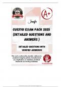 CUS3701 EXAM PACK 2025  {DETAILED QUESTIONS AND ANSWERS }