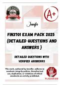 FIN3701 EXAM PACK 2025  {DETAILED QUESTIONS AND ANSWERS }