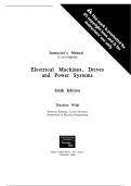 Instructor’s Manual to accompany Electrical Machines, Drives and Power Systems Sixth Edition Theodore Wildi