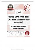 FIN3702 EXAM PACK 2025  {DETAILED QUESTIONS AND ANSWERS }